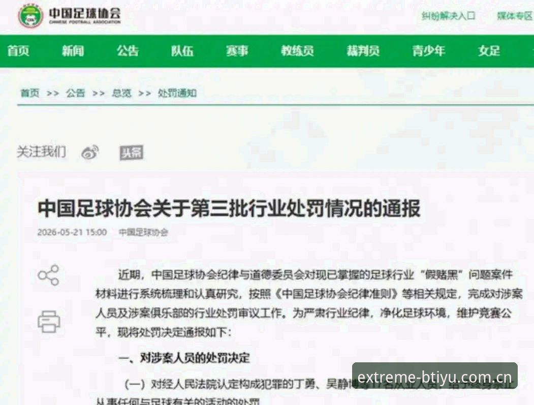 B体育下载地址安全吗 足协第三批禁足名单公布,65人受罚背后究竟发生了什么?